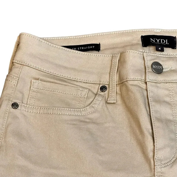 NYDJ Marilyn Straight Cropped LiftxTuck Technology Feather Denim Jeans Women's 4 - Picture 4 of 14